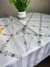 Скатерть с узором серебристые цветения 80x80см