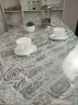 Скатерть с узором серебристые розы 120x120см