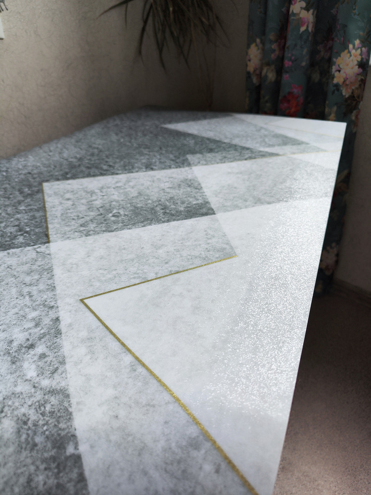 Гибкое стекло рифленое LGEart абстракция 60x80см