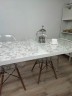 Скатерть с узором серебристый в цветах 120x180см