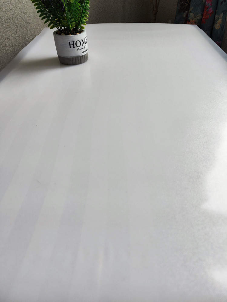 Скатерть белая рифленая гибкое стекло 1,5мм40x190см