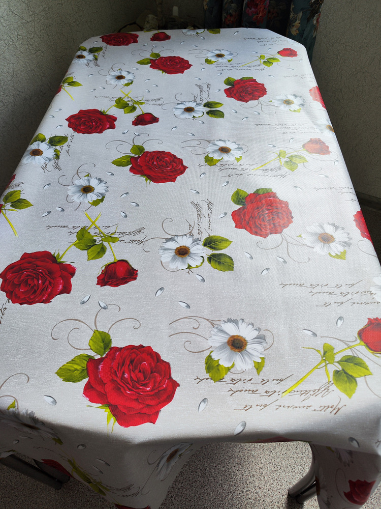 Клеенка цветная print цветочный микс 137x220см