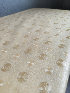 Скатерть цветная brio золотая спираль 140x180см