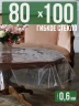 Скатерть гибкое стекло 0,6мм100x80см прозрачная силиконовая